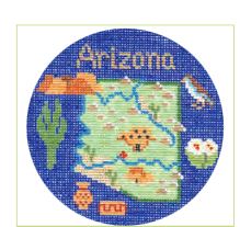 click here to view larger image of Arizona Ornament (hand painted canvases)