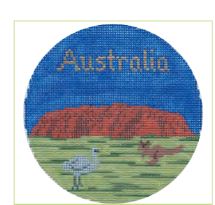 click here to view larger image of Austalia Ornament (hand painted canvases)