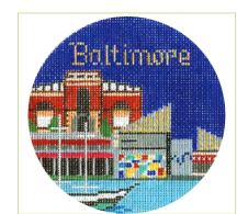 click here to view larger image of Baltimore Ornament (hand painted canvases)
