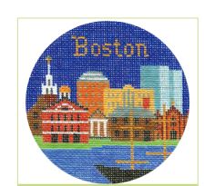 click here to view larger image of Boston Ornament (hand painted canvases)