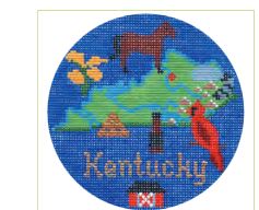 click here to view larger image of Kentucky Ornament (hand painted canvases)
