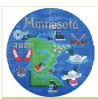 click here to view larger image of Minnesota Ornament (hand painted canvases)