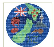 click here to view larger image of New Zealand Ornament (hand painted canvases)