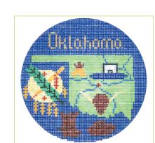 click here to view larger image of Oklahoma Ornament (hand painted canvases)
