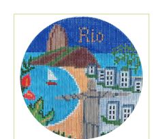 click here to view larger image of Rio Ornament (hand painted canvases)