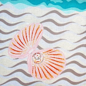 click here to view larger image of Sandy Shell (hand painted canvases)