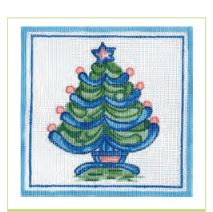 click here to view larger image of Hadley Pottery - Small Christmas Tree (hand painted canvases)