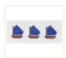 click here to view larger image of Purple Sailboats Jewelry Box Insert (hand painted canvases)