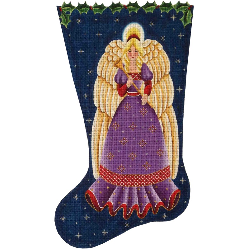 click here to view larger image of Nordic Angel Stocking - 18ct (hand painted canvases)