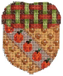 click here to view larger image of Diagonal Pumpkin/Woven Cap Mini Acorn (hand painted canvases)