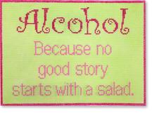 click here to view larger image of Alcohol, no good story (hand painted canvases)