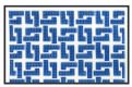 click here to view larger image of Dark Blue Square Chain Purse Insert (hand painted canvases)