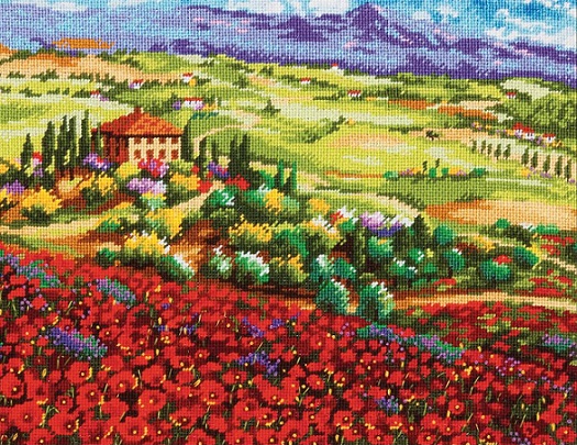 click here to view larger image of Tuscan Poppies (needlepoint kits)
