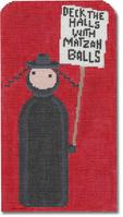 click here to view larger image of Deck The Halls With Matzah Balls (hand painted canvases)