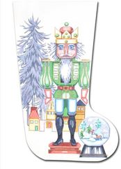 click here to view larger image of Nutcracker King Stocking (hand painted canvases)