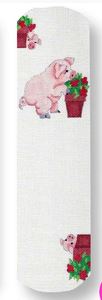 click here to view larger image of Pigs Eyeglass Case (hand painted canvases)