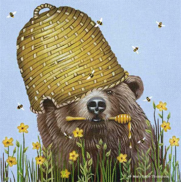 click here to view larger image of Honey Bear (hand painted canvases)