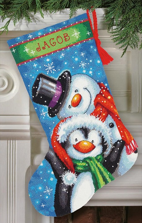 click here to view larger image of Polar Pals Stocking (needlepoint kits)