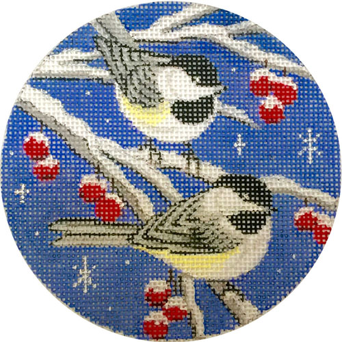 click here to view larger image of Birds On Blue Sky Ornament (hand painted canvases)