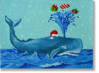 click here to view larger image of Whale With Presents (hand painted canvases)