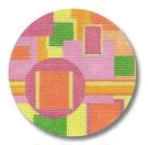 click here to view larger image of Circles Squares and Shapes Ornament (hand painted canvases)