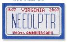 click here to view larger image of Mini License Plate - Virginia (hand painted canvases)