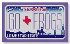 click here to view larger image of Mini License Plate - Go Frogs - Texas (hand painted canvases)