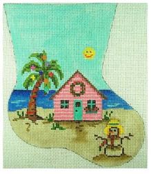 click here to view larger image of Tropical Day Mini Stocking (hand painted canvases)