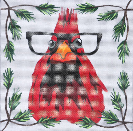 click here to view larger image of Cardinal with Glasses (hand painted canvases)
