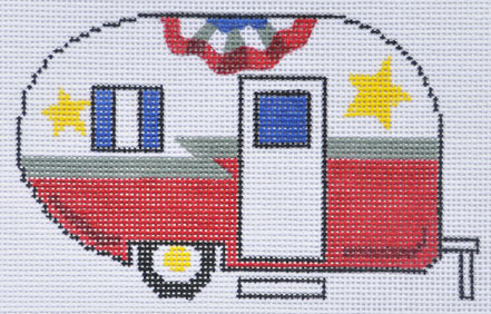 click here to view larger image of Fourth of July Camper Van (hand painted canvases)