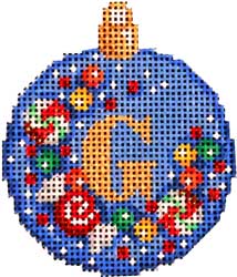 click here to view larger image of Candy Confetti Alphabet Mini Ball Ornament (hand painted canvases)