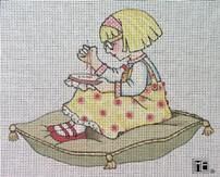click here to view larger image of Anna Estelle Sewing (hand painted canvases)