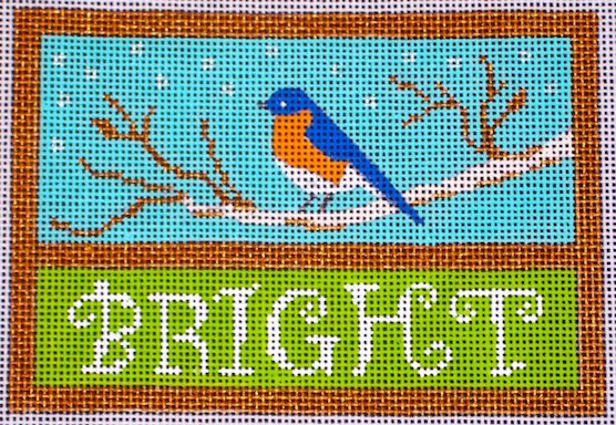 click here to view larger image of Bright Bluebird (hand painted canvases)