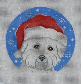 click here to view larger image of Westie Santa (hand painted canvases)