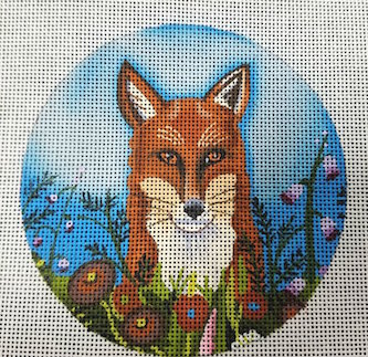 click here to view larger image of Fox in the Flowers (hand painted canvases)