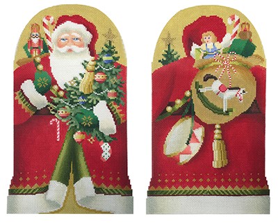 click here to view larger image of Two-Sided Father Christmas (hand painted canvases)