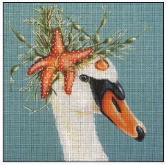 click here to view larger image of Starfish Swan (hand painted canvases)
