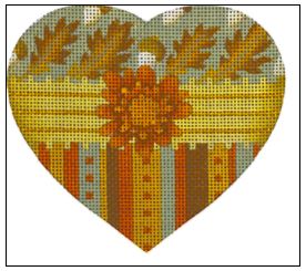 click here to view larger image of Acorns Heart (hand painted canvases)