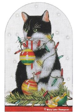 click here to view larger image of Ornament Cat (hand painted canvases)