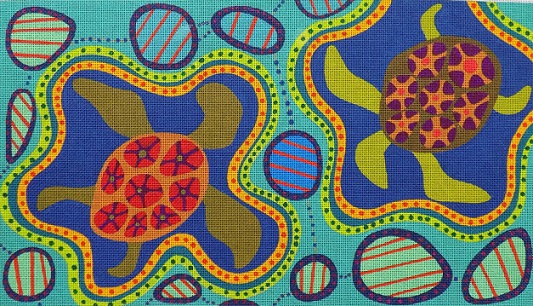 click here to view larger image of Aboriginal Turtles (hand painted canvases)