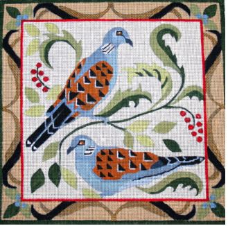 click here to view larger image of Two Turtle Doves (hand painted canvases)